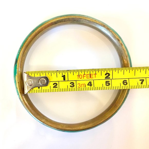 East African Malachite & Brass Bracelet - Picture 4 of 4